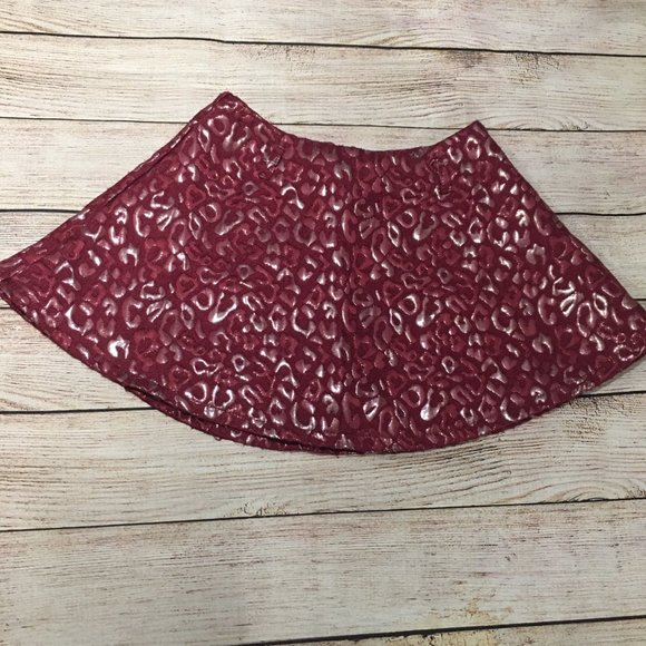 Betsey Johnson Burgundy Skirt, Sz 5 - Picture 1 of 5